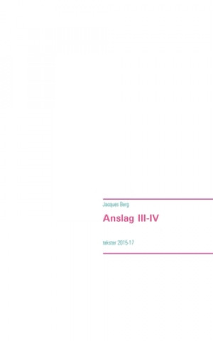 Kniha Anslag III-IV 