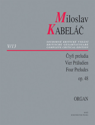 Book Miloslav Kabeláč Čtyři preludia op. 48 Miloslav Kabeláč