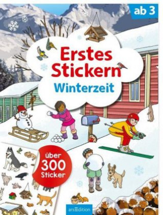 Carte Erstes Stickern - Winterzeit 