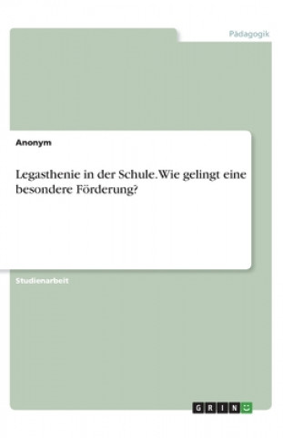 Könyv Legasthenie in der Schule. Wie gelingt eine besondere Förderung? 