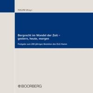 Book Bergrecht im Wandel der Zeit - gestern, heute, morgen Johann-Christian Pielow
