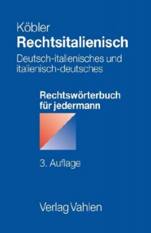 Kniha Rechtsitalienisch Gerhard Köbler
