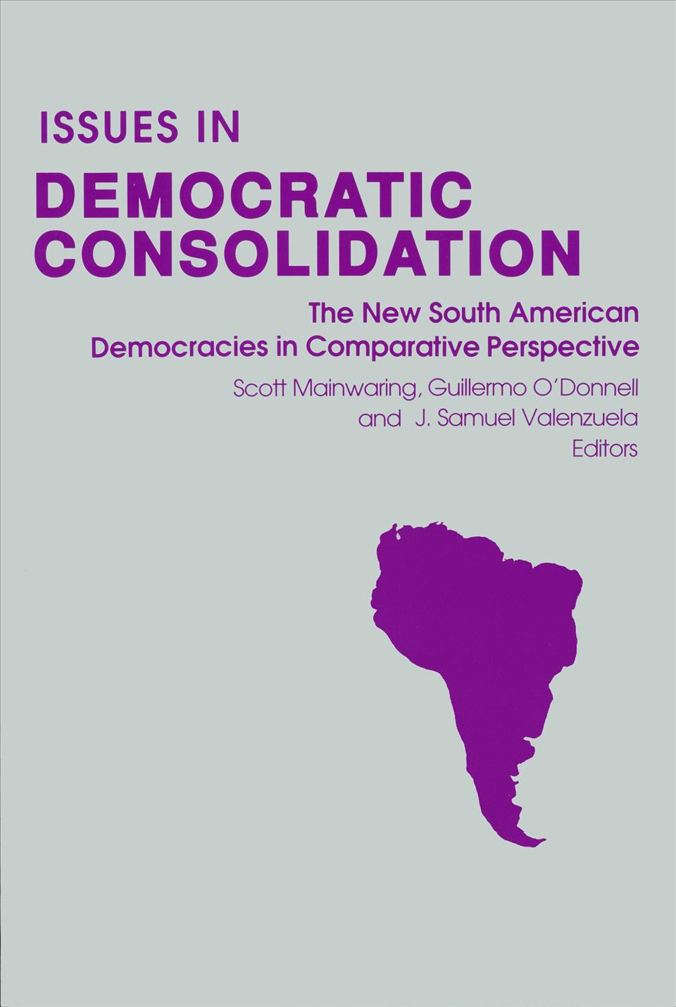Book Issues in Democratic Consolidation Scott Mainwaring