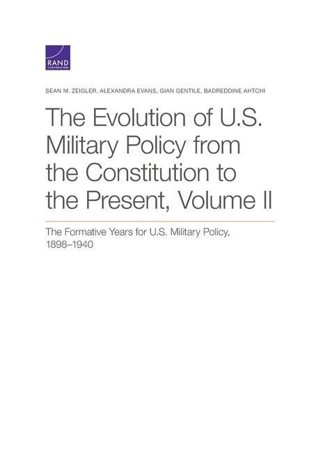 Kniha Evolution of U.S. Military Policy from the Constitution to the Present Alexandra Evans