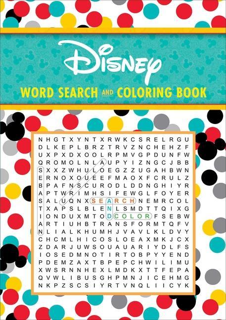 Книга Disney Word Search and Coloring Book 