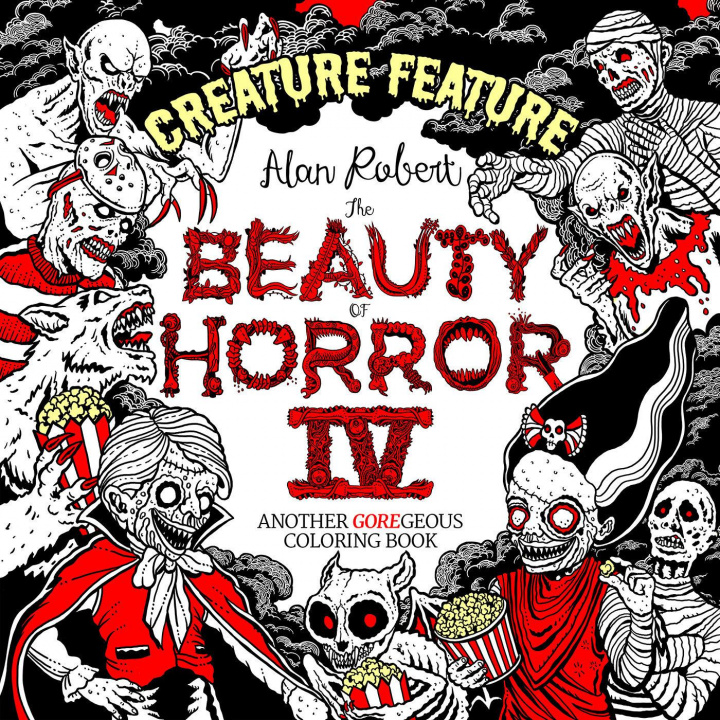 Książka Beauty of Horror 4: Creature Feature Colouring Book 
