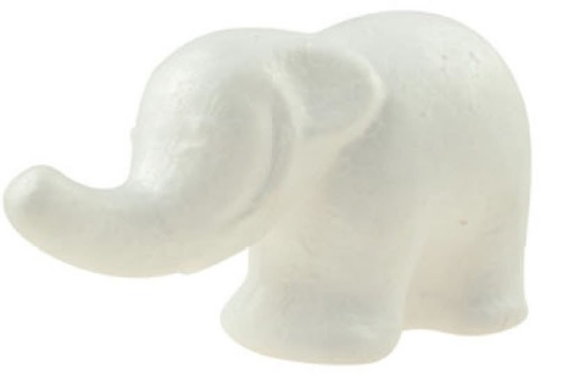 Papírenské zboží Dílky z polystyrenu slon 11 x 6 cm 