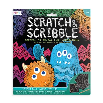 Kniha Scratch & Scribble Art Kit - Monster Pals 