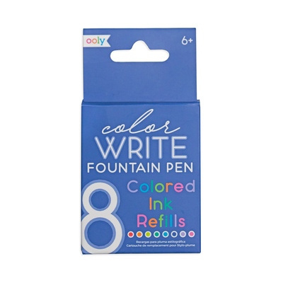 Kniha Color Write Fountain Pens Colored Ink Refills - Set of 8 