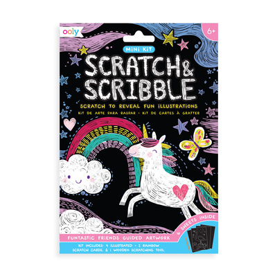 Kniha Mini Scratch & Scribble Art Kit - Funtastic Friends 