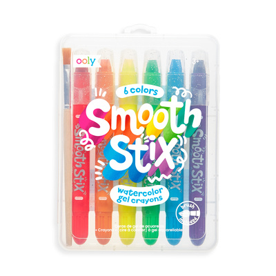 Kniha Smooth Stix Watercolor Gel Crayons & Brush - 6 PC Set 