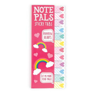 Carte Note Pals Sticky Tabs - Rainbow Hearts 