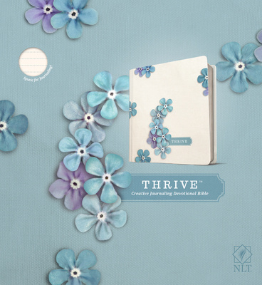 Книга NLT Thrive Creative Journaling Devotional Bible (Hardcover, Blue Flowers) Tyndale