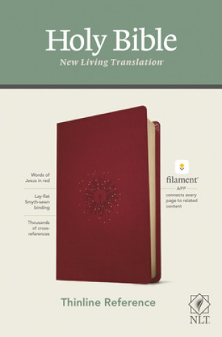 Carte NLT Thinline Reference Bible, Filament Enabled Edition (Red Letter, Leatherlike, Berry) 