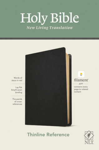 Book NLT Thinline Reference Bible, Filament Enabled Edition (Red Letter, Genuine Leather, Black) 