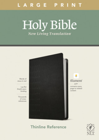 Książka NLT Large Print Thinline Reference Bible, Filament Enabled Edition (Red Letter, Leatherlike, Black) 