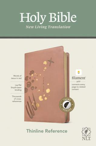 Carte NLT Thinline Reference Bible, Filament Enabled Edition (Red Letter, Leatherlike, Pink, Indexed) 
