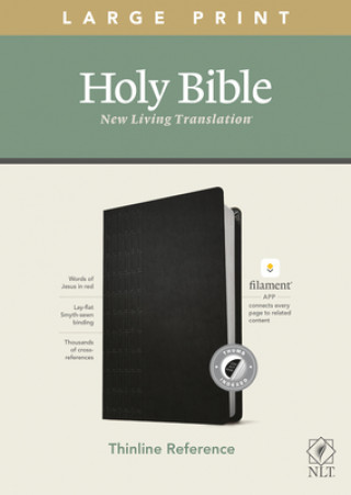 Książka NLT Large Print Thinline Reference Bible, Filament Enabled Edition (Red Letter, Leatherlike, Black, Indexed) 