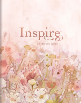 Книга Inspire Catholic Bible NLT Large Print (Leatherlike, Pink Fields with Rose Gold): The Bible for Coloring & Creative Journaling 