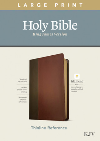 Książka KJV Large Print Thinline Reference Bible, Filament Enabled Edition (Red Letter, Leatherlike, Brown/Mahogany) 