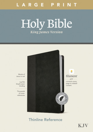 Książka KJV Large Print Thinline Reference Bible, Filament Enabled Edition (Red Letter, Leatherlike, Black/Onyx, Indexed) 