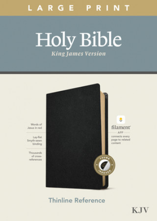 Książka KJV Large Print Thinline Reference Bible, Filament Enabled Edition (Red Letter, Genuine Leather, Black, Indexed) 