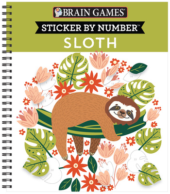 Книга Brain Games Sticker by Number Sloth 