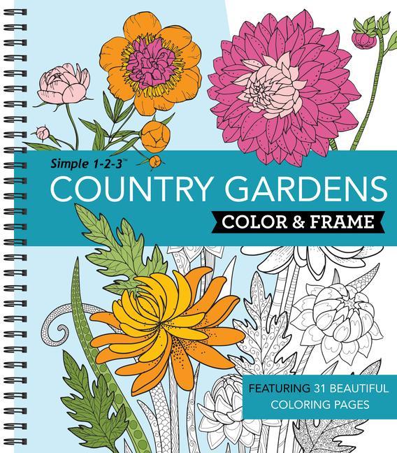 Carte Color & Frame - Country Gardens (Adult Coloring Book) 