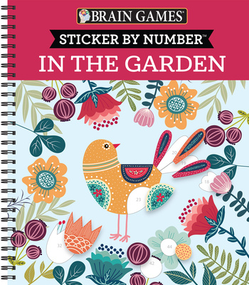 Carte Brain Games - Sticker by Number: Garden Blooms 