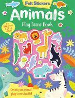 Knjiga Felt Stickers Animals Play Scene Book Kit Elliot