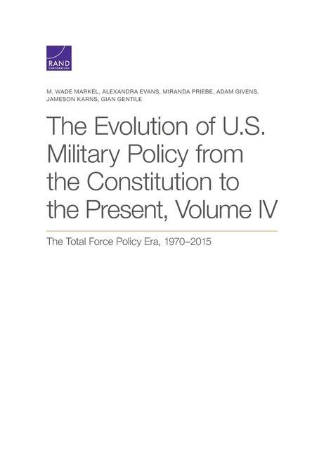 Kniha Evolution of U.S. Military Policy from the Constitution to the Present Alexandra Evans