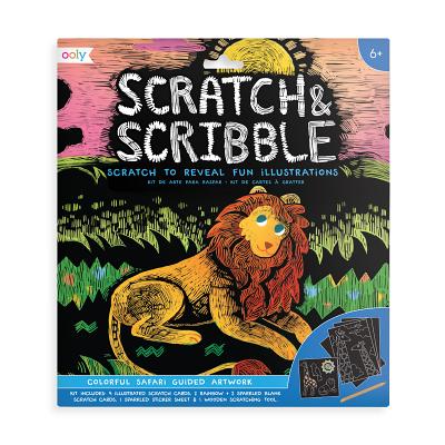 Kniha Scratch & Scribble Art Kit - Colorful Safari 