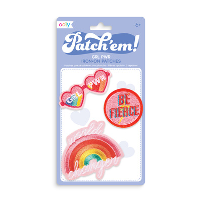 Carte Patch Em Iron on Patch - Grl Pwr 