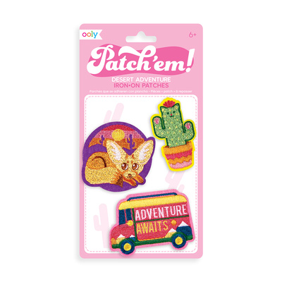 Book Patch Em Iron on Patch - Desert Adventure 