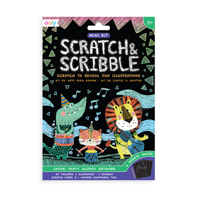 Kniha Mini Scratch & Scribble Art Kit - Safari Party 