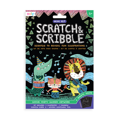 Książka Mini Scratch & Scribble Art Kit - Safari Party 