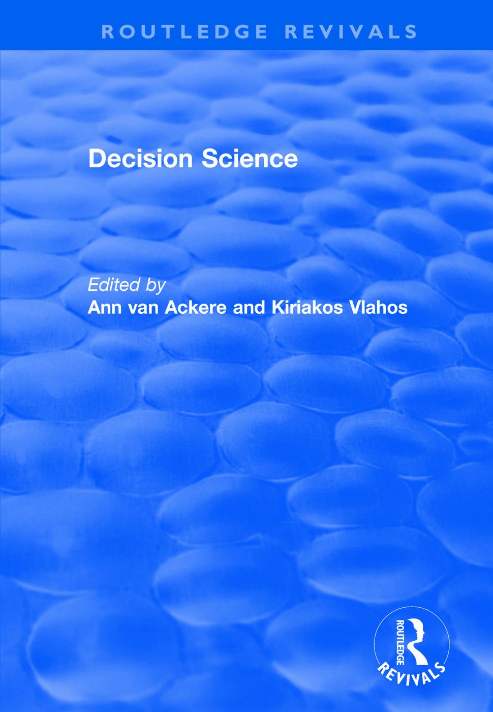 Knjiga Decision Science ANN VAN ACKERE