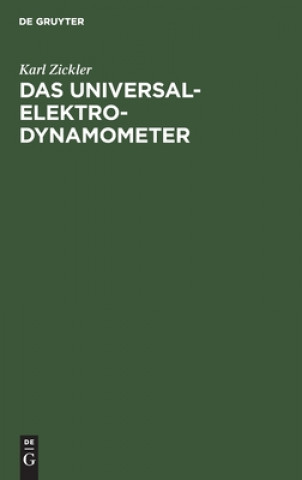 Knjiga Universal-Elektrodynamometer Karl Zickler