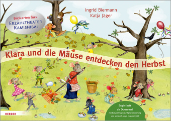 Joc / Jucărie Klara und die Mäuse entdecken den Herbst. Bildkarten fürs Erzähltheater Kamishibai Katja Jäger