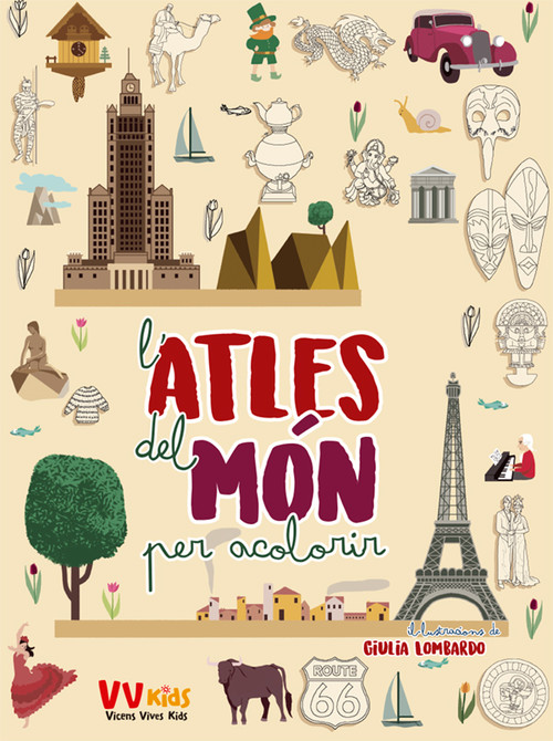 Book ATLES DEL MÓN PER ACOLORIR Lombardo