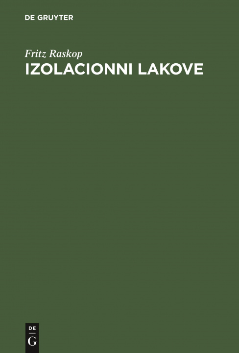 Könyv Izolacionni Lakove 