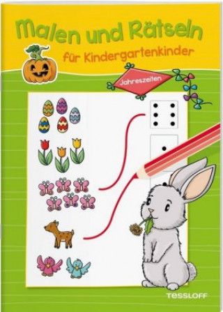 Carte Malen und Rätseln für Kindergartenkinder. Jahreszeiten Nadja Schwendemann