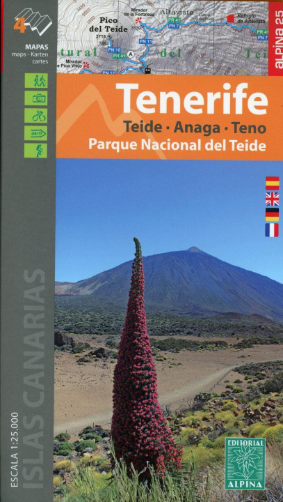 Nyomtatványok Wanderkarte Tenerife - Parque Nacional del Teide 