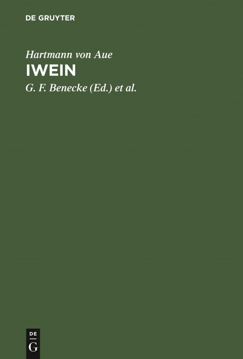 Knjiga Iwein Hartmann Von G. F. Aue Benecke