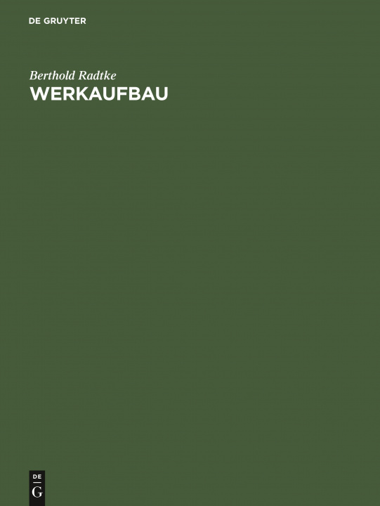 Book Werkaufbau Berthold Radtke