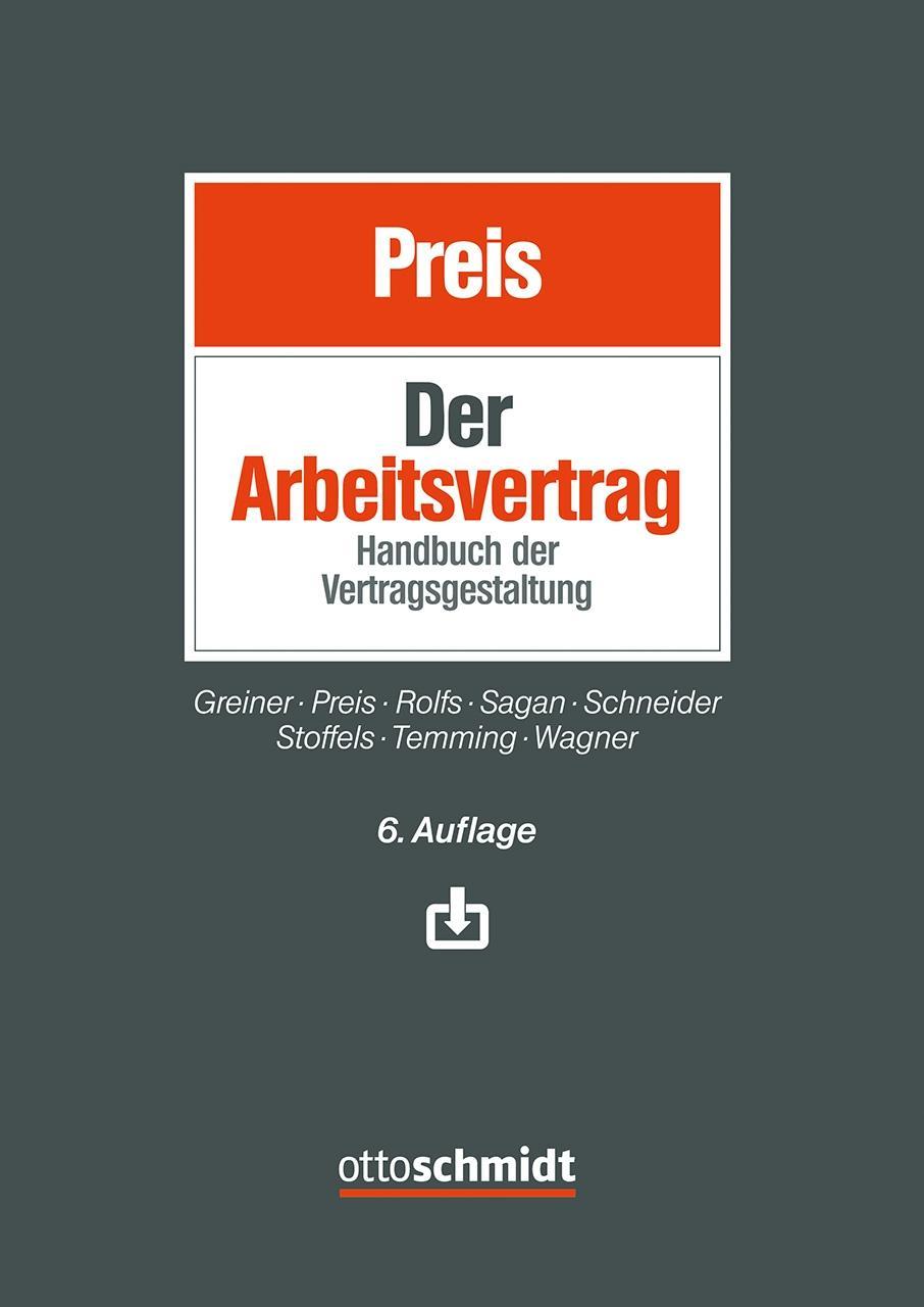 Book Der Arbeitsvertrag Ulrich Preis