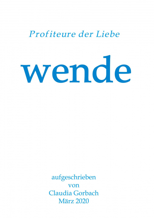Knjiga wende Claudia Gorbach