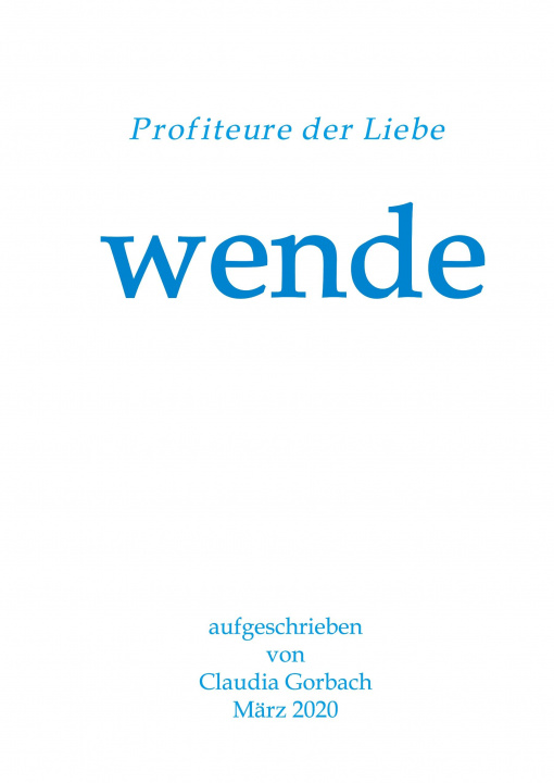Knjiga wende Claudia Gorbach