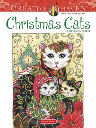 Książka Creative Haven Christmas Cats Coloring Book Marjorie Sarnat