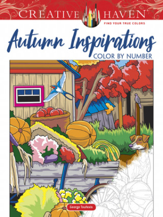 Книга Creative Haven Autumn Inspirations Color by Number George Toufexis